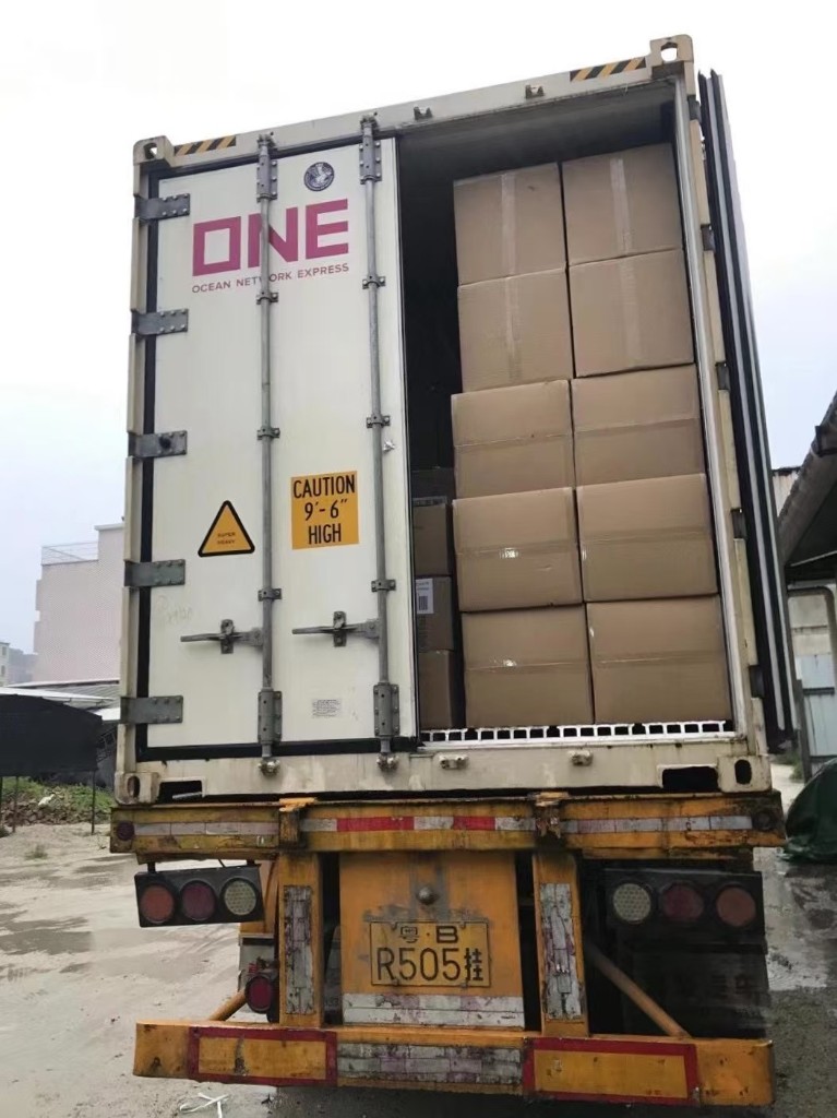 First container shipment